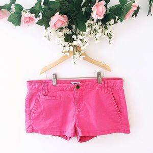 Express Low-Rise Colored Pink Shorts